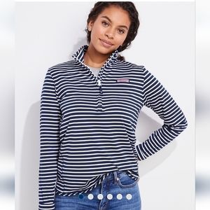 NWOT Vineyard Vines Sankaty Shep Shirt Navy Stripe